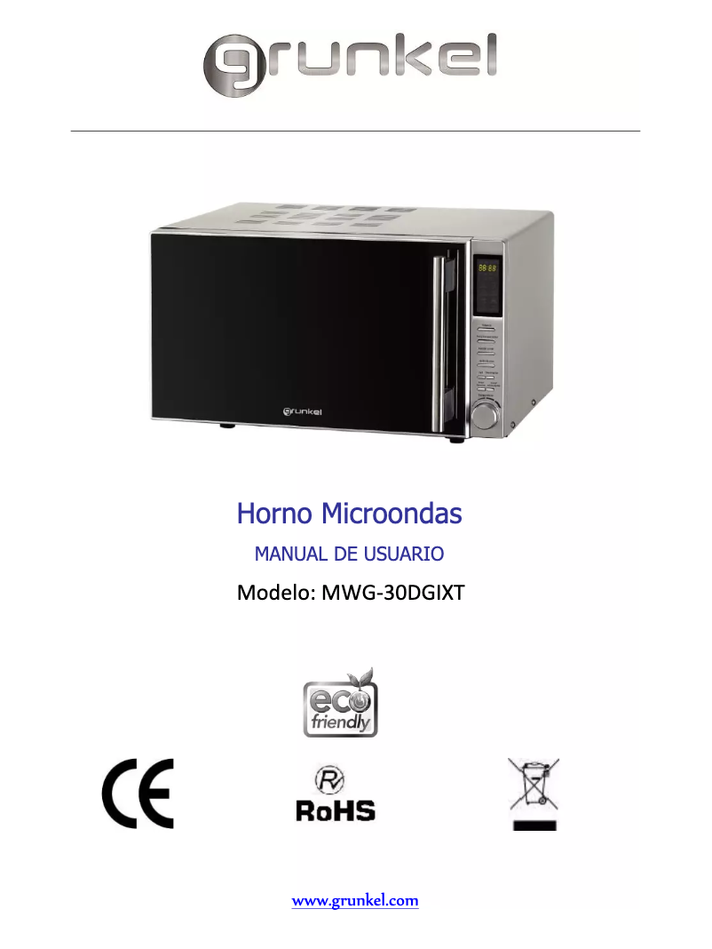 Imagen de la primera página del manual del dispositivo MWG-30DGIXT