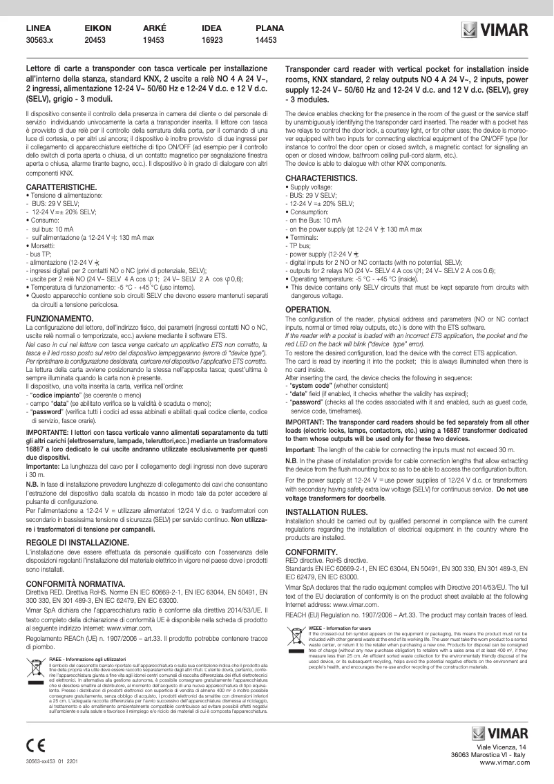 Imagen de la primera página del manual del dispositivo 20453