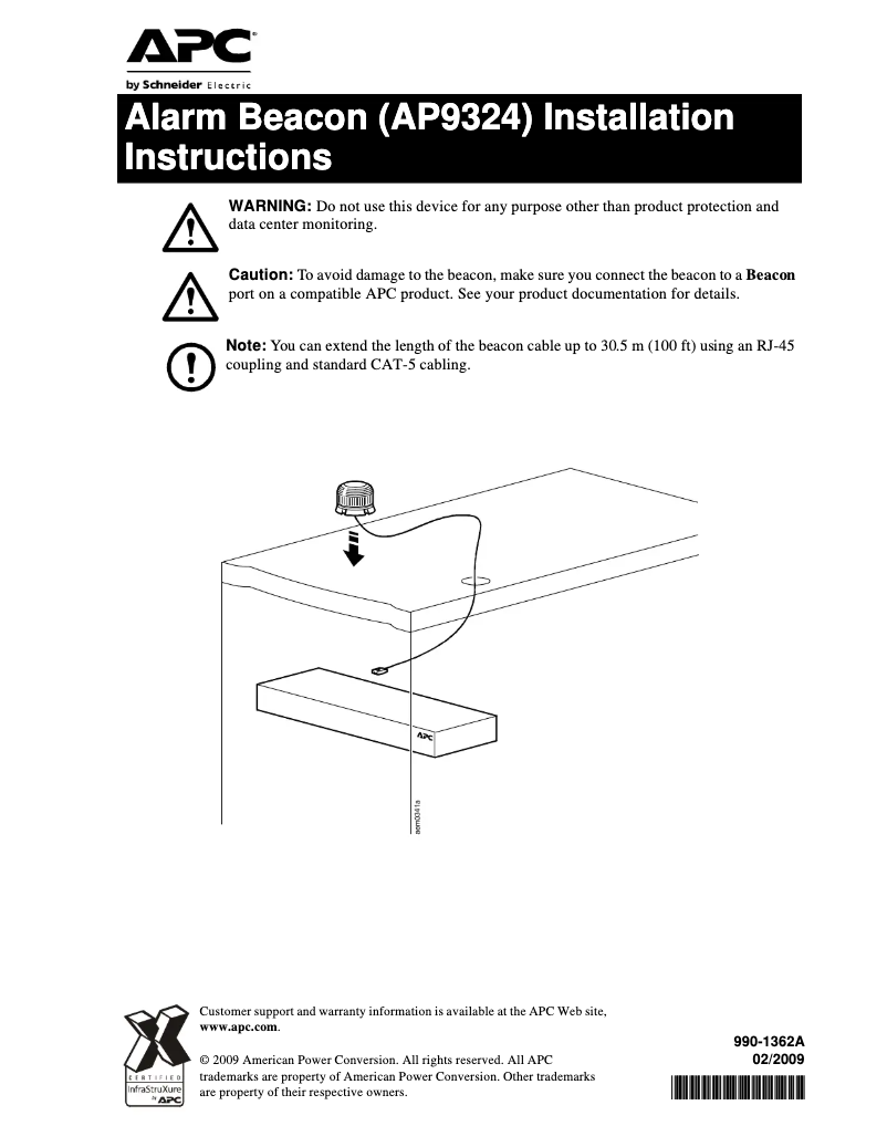 Imagen de la primera página del manual del dispositivo AP9324
