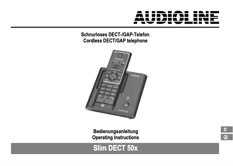 Página 1 del manual Manual de usuario Audioline Slim DECT 500