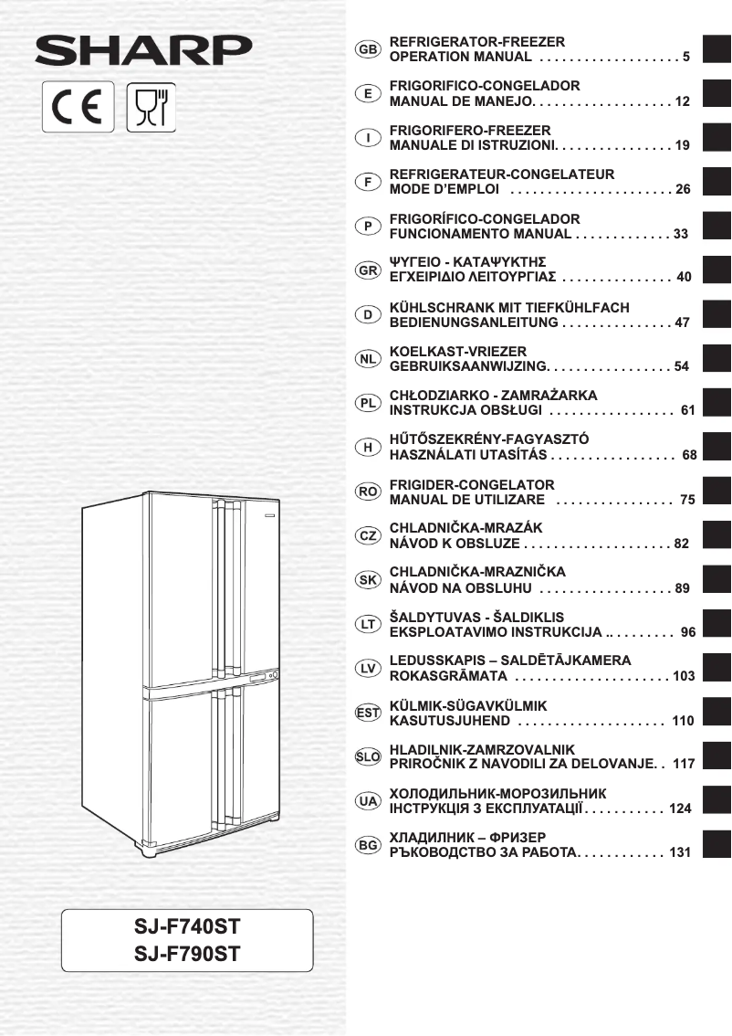 Página 1 del manual Manual de usuario Sharp SJ-F790ST