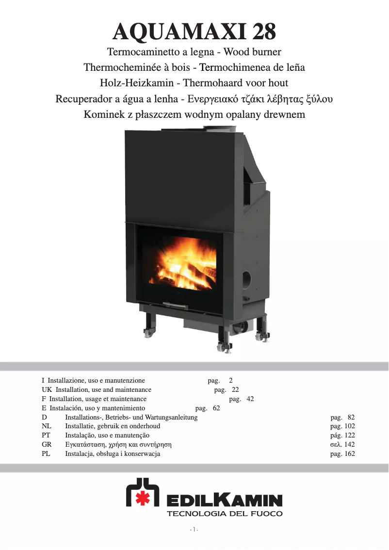 Imagen de la primera página del manual del dispositivo AQUAMAXI 28