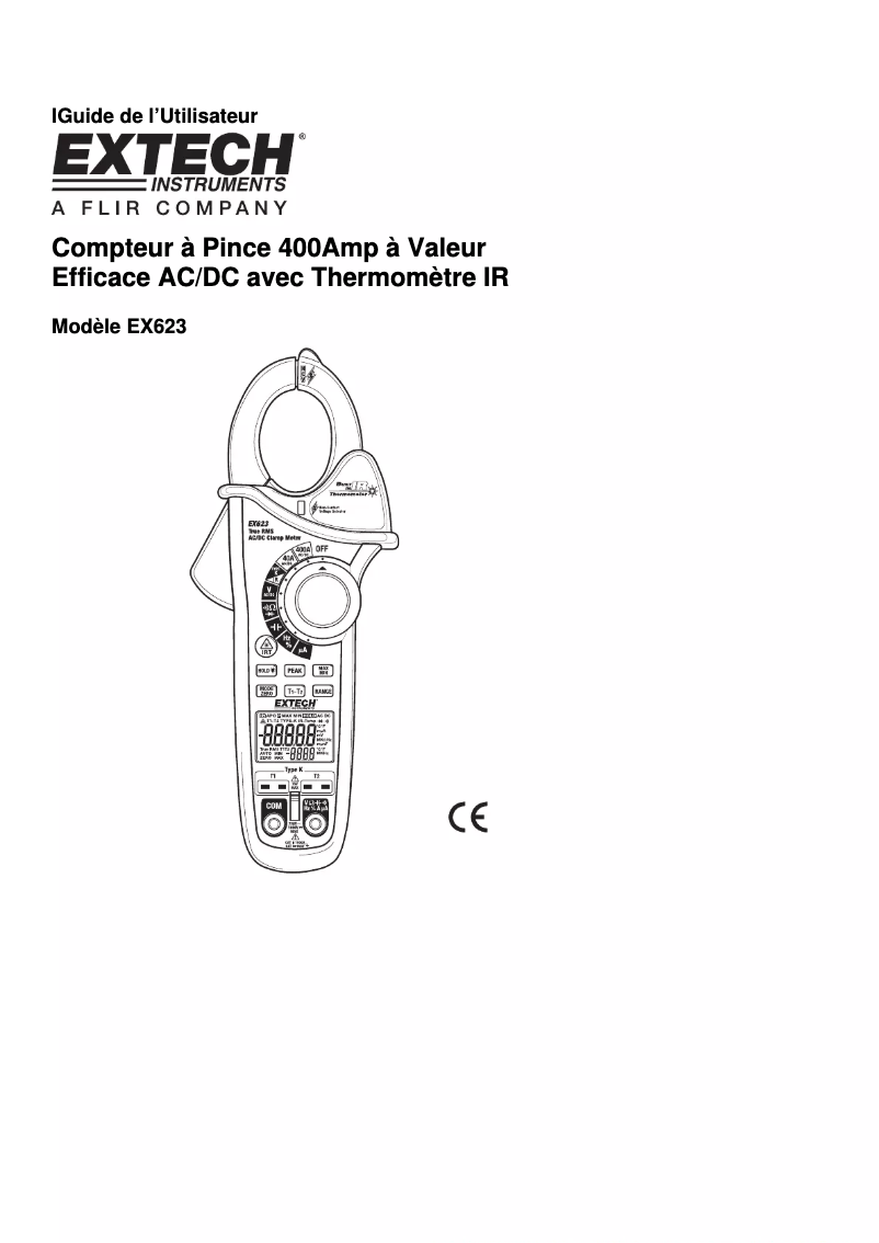Página 1 del manual Manual de usuario Extech EX623