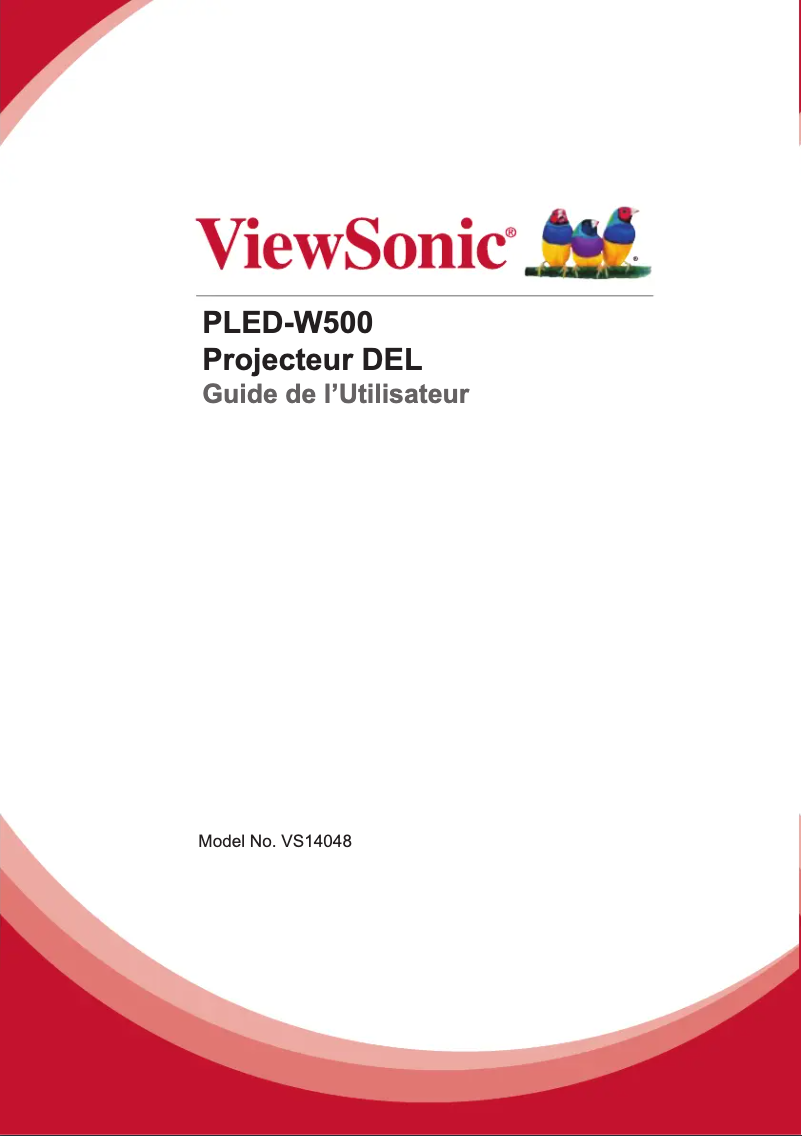 Imagen de la primera página del manual del dispositivo PLED-W500