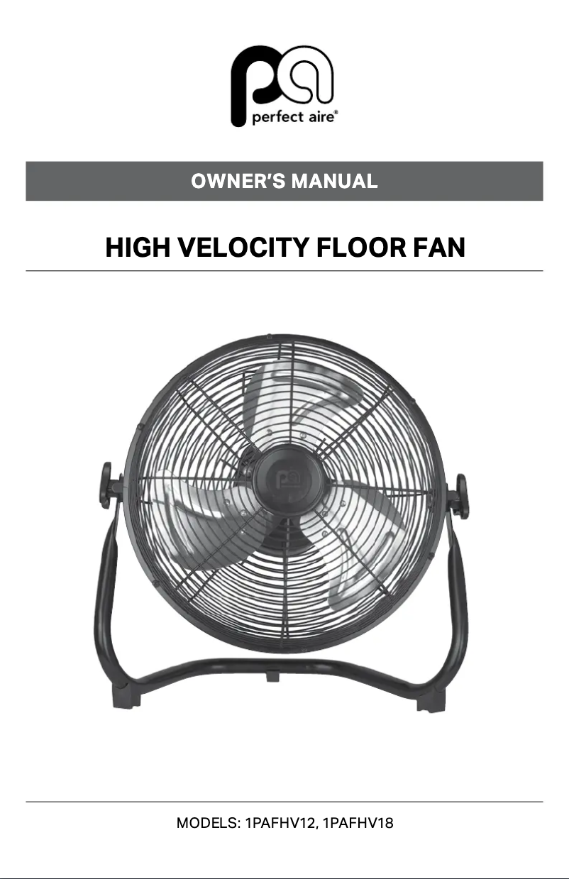 Imagen de la primera página del manual del dispositivo 1PAFHV18