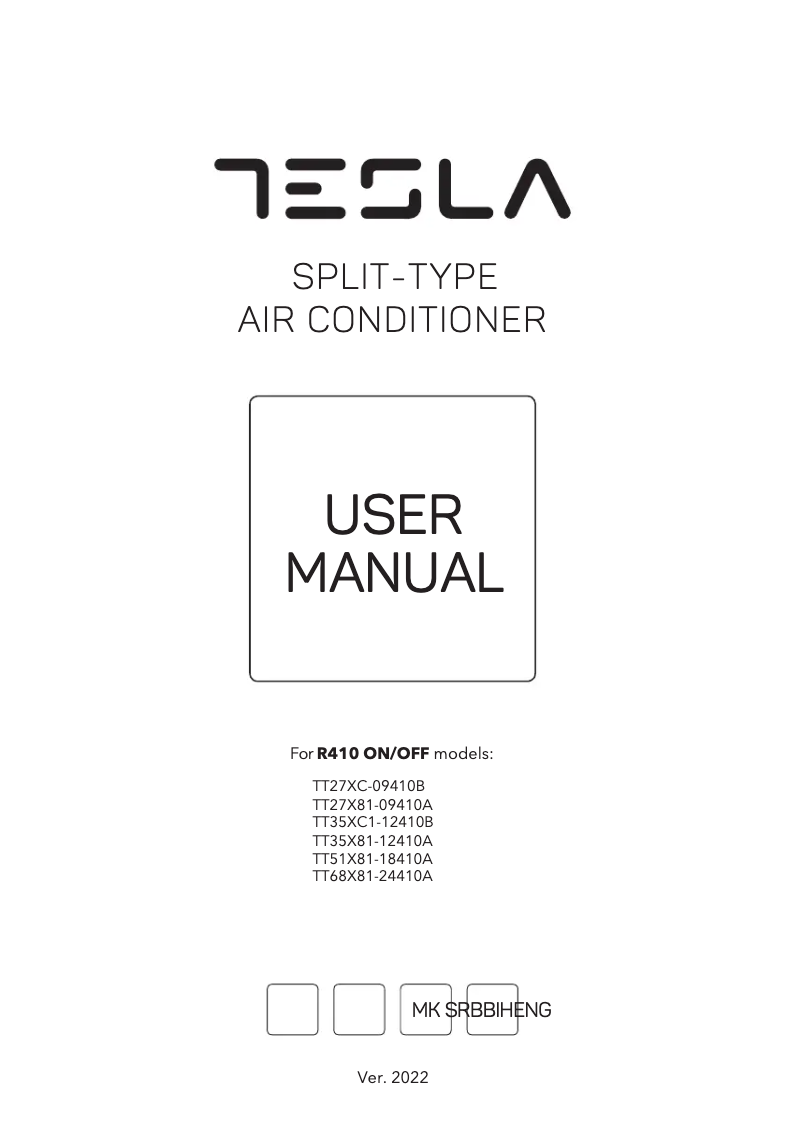 Página 1 del manual Manual de usuario Tesla TT27X81-09410A