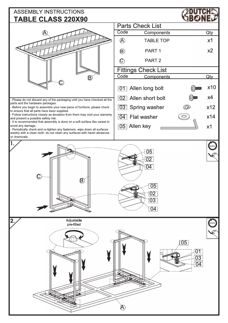 Página 1 del manual Manual de usuario Dutchbone Class