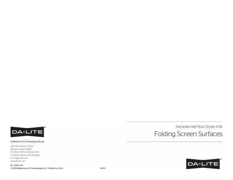 Imagen de la primera página del manual del dispositivo Fast-Fold Truss 41607
