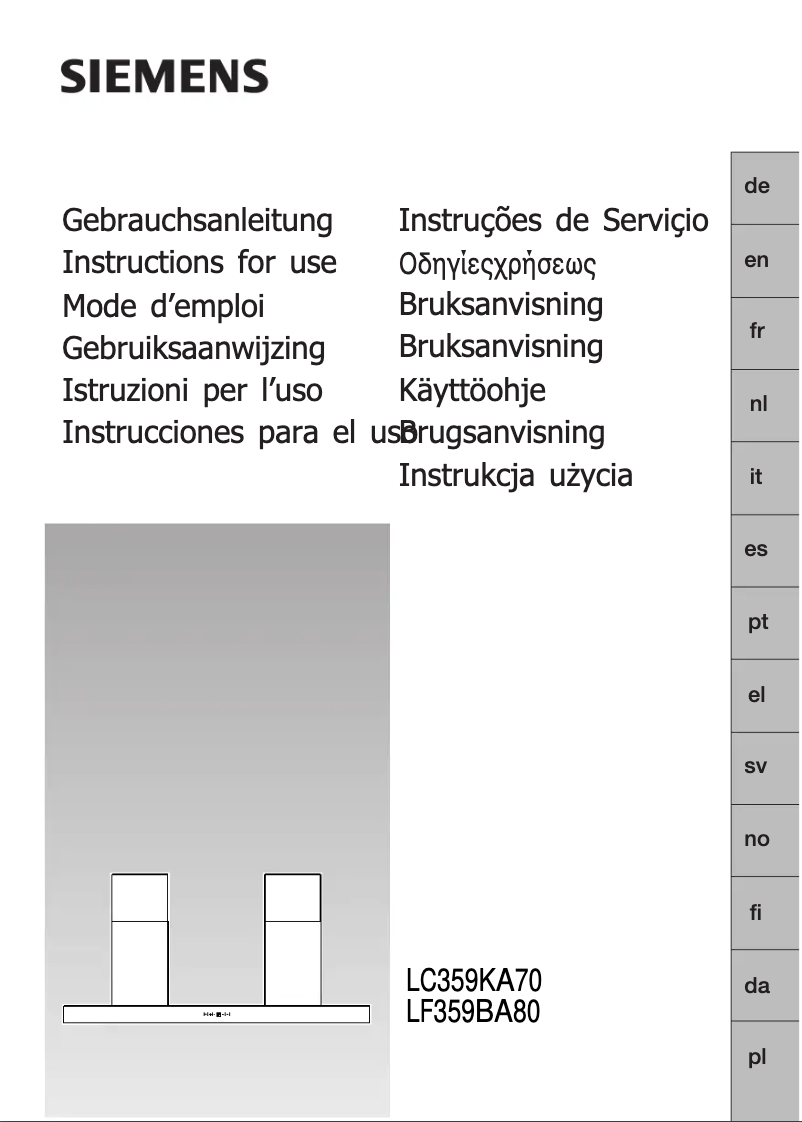 Imagen de la primera página del manual del dispositivo LF359BA80