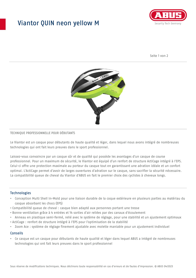 Imagen de la primera página del manual del dispositivo Viantor QUIN