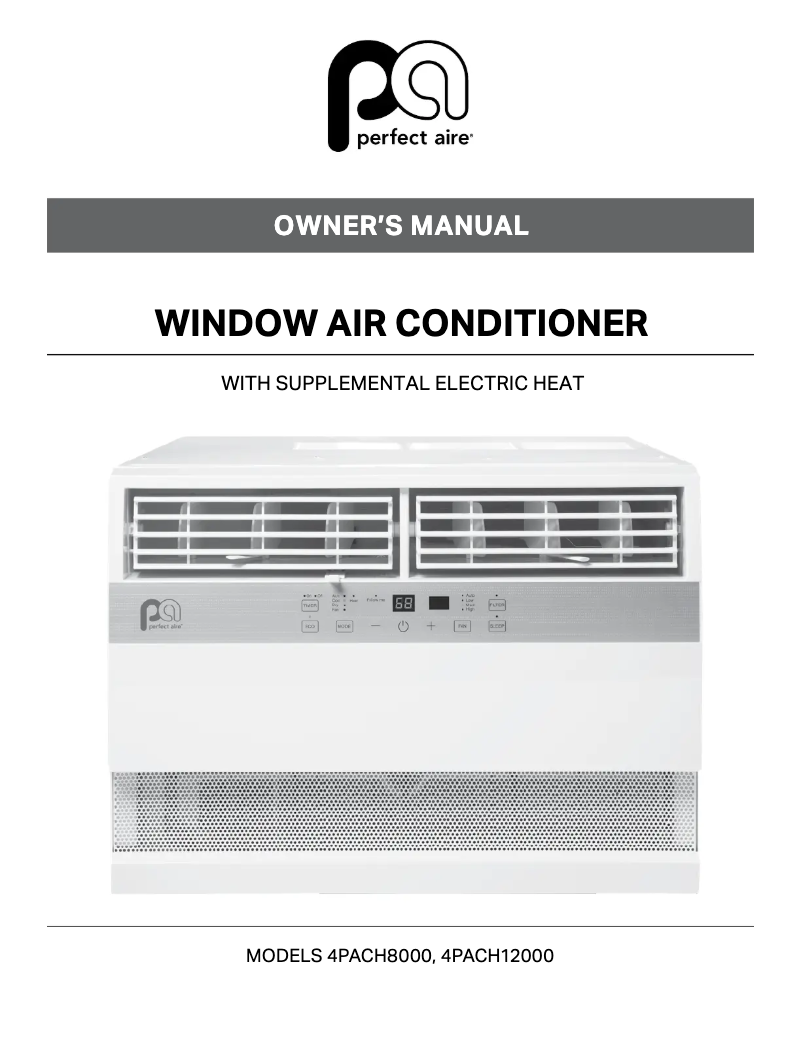 Página 1 del manual Manual de usuario Perfect Aire 4PACH12000