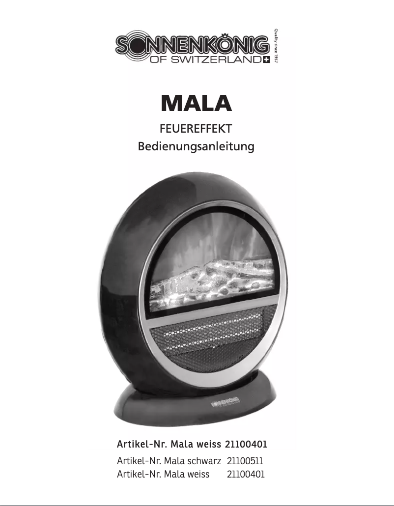 Página nº 1 - Manual de usuario Sonnenkönig Mala