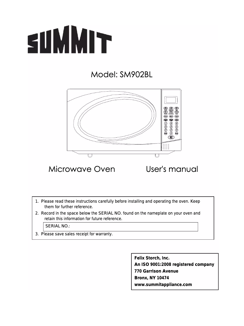 Página 1 del manual Manual de usuario Summit SM902BL