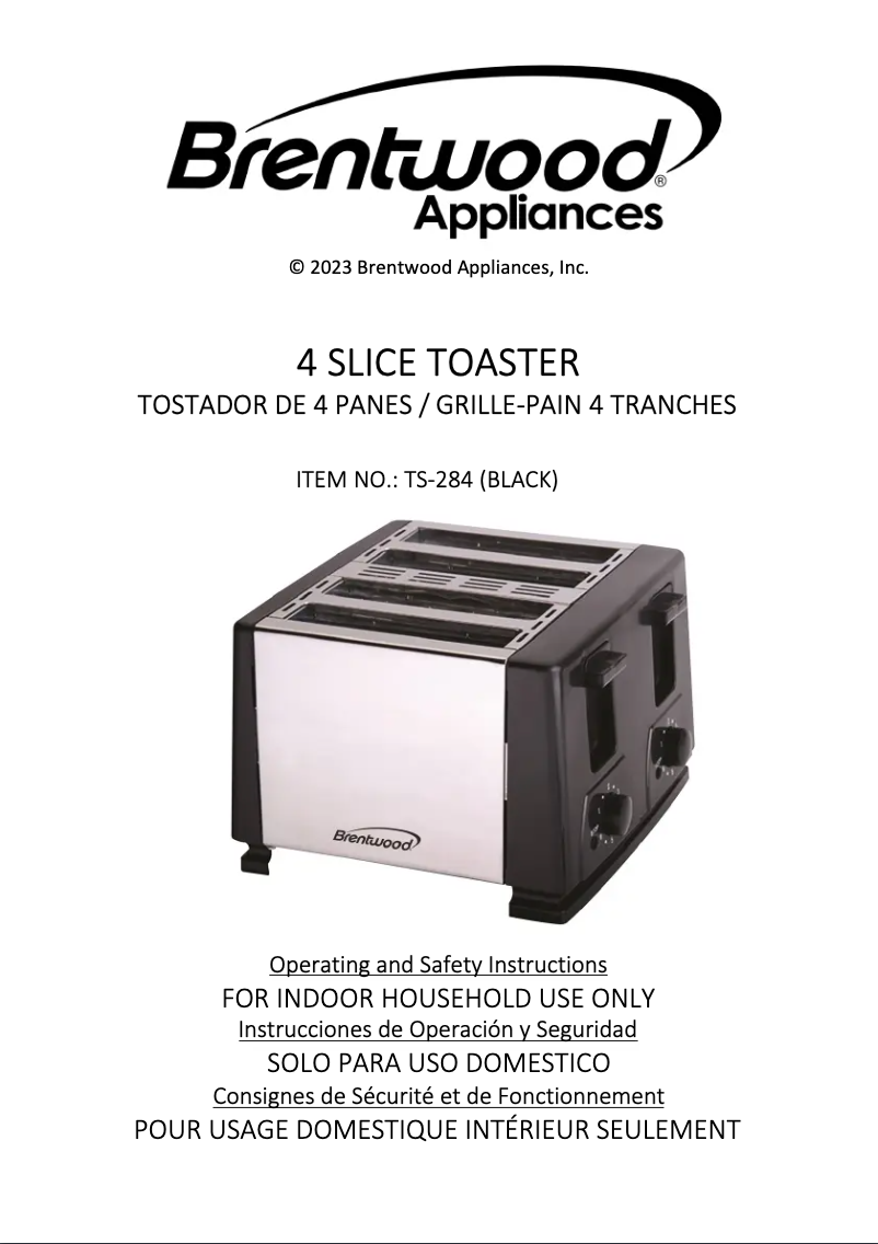 Imagen de la primera página del manual del dispositivo TS-284