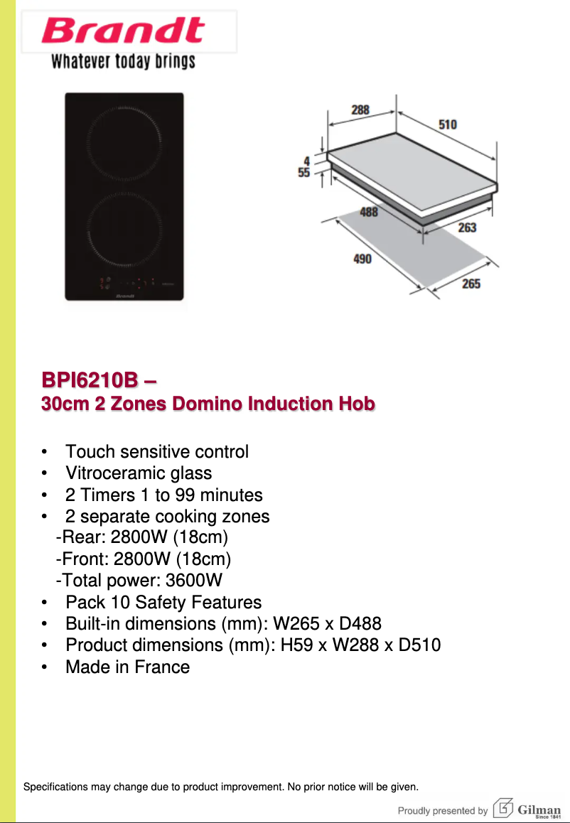 Imagen de la primera página del manual del dispositivo BPI6210B