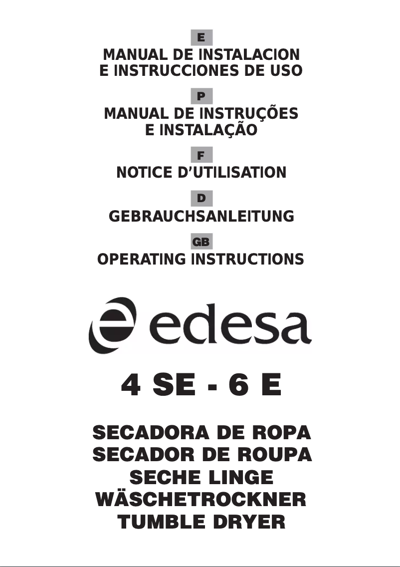 Imagen de la primera página del manual del dispositivo 4SE-6E