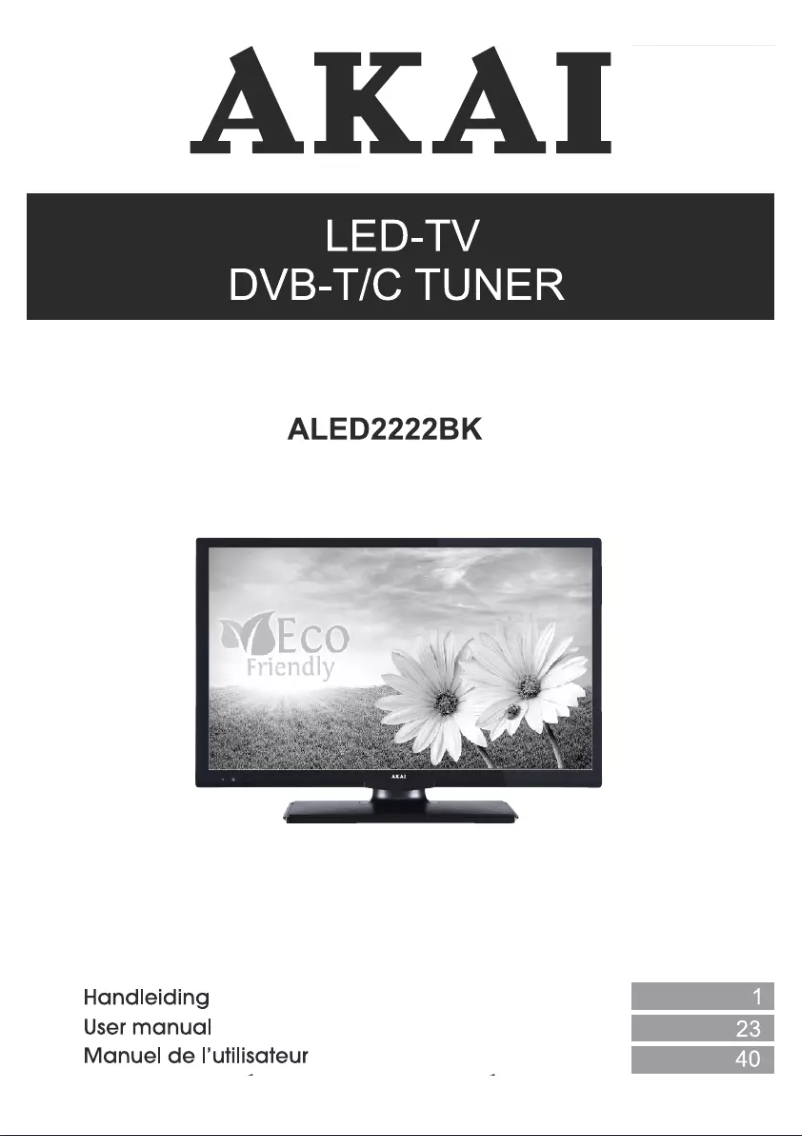 Página 1 del manual Manual de usuario AKAI ALED2222BK