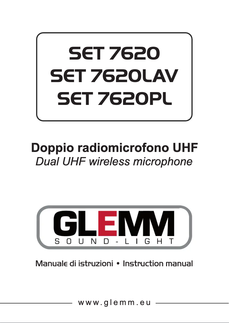 Imagen de la primera página del manual del dispositivo SET 7620LAV