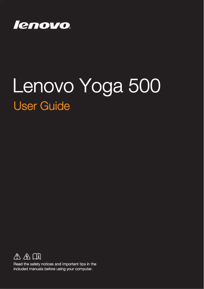 Imagen de la primera página del manual del dispositivo Yoga 500 15