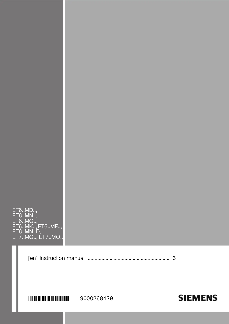 Imagen de la primera página del manual del dispositivo ET675MN11D