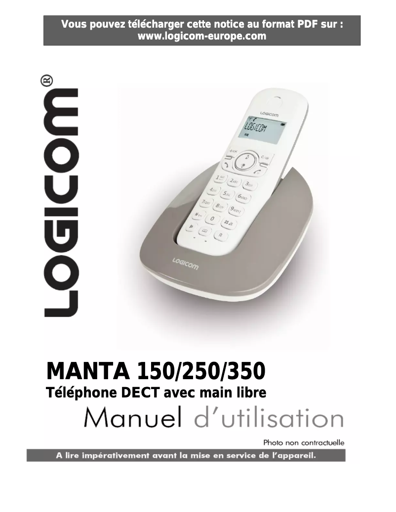 Página 1 del manual Manual de usuario Logicom Manta 250