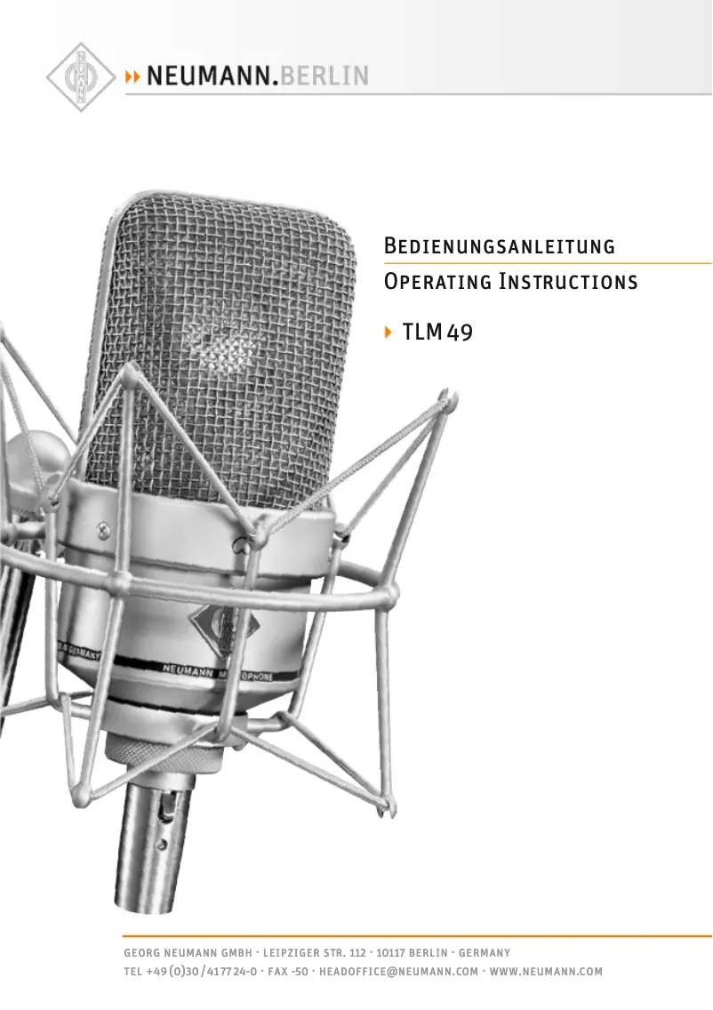 Imagen de la primera página del manual del dispositivo TLM 49