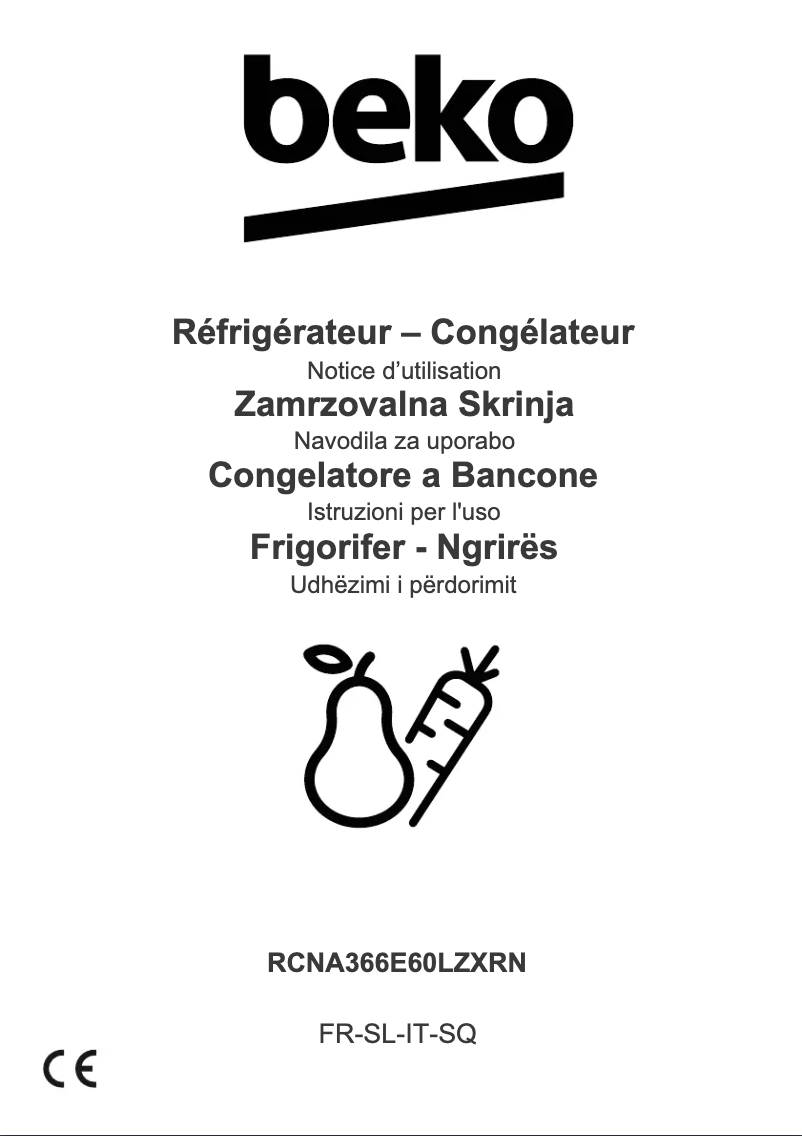 Página 1 del manual Manual de usuario Beko RCNA366E60LZXRN