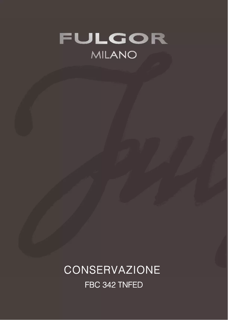 Página 1 del manual Manual de usuario Fulgor Milano FBC 342 TNF ED