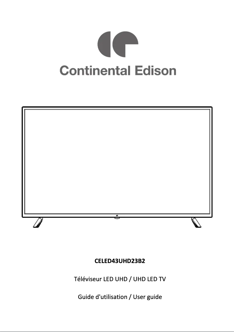 Página 1 del manual Manual de usuario Continental Edison CELED43UHD23B2