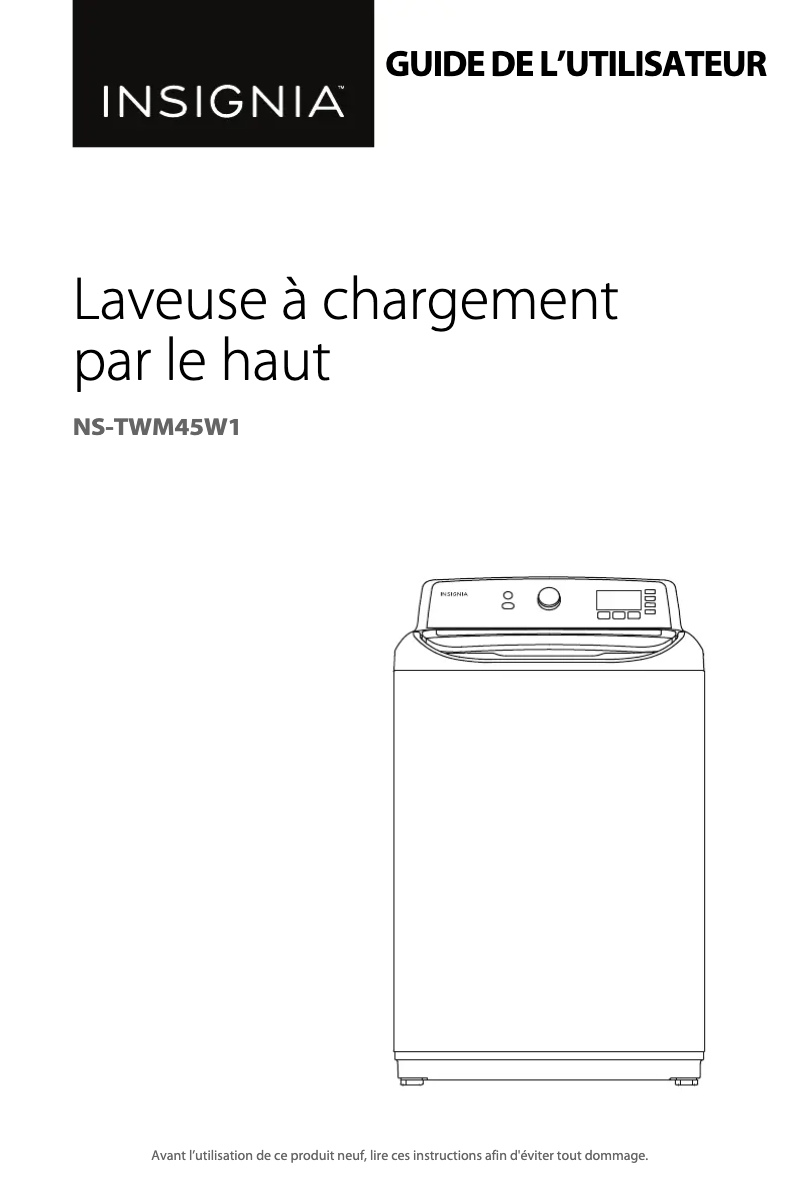 Imagen de la primera página del manual del dispositivo NS-TWM45W1