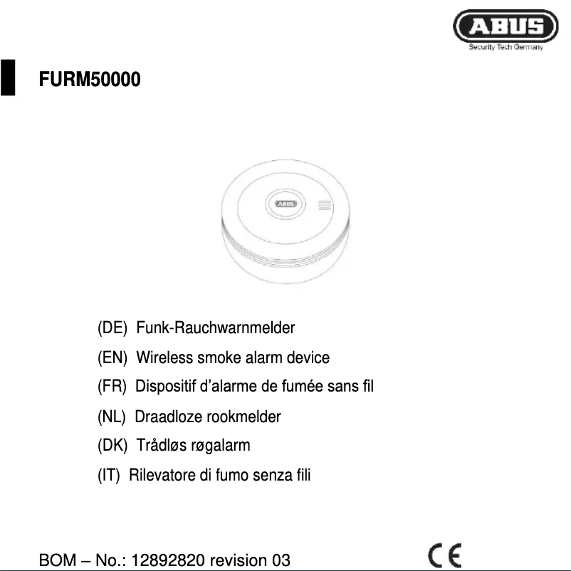 Página 1 del manual Manual de usuario Abus FURM50001
