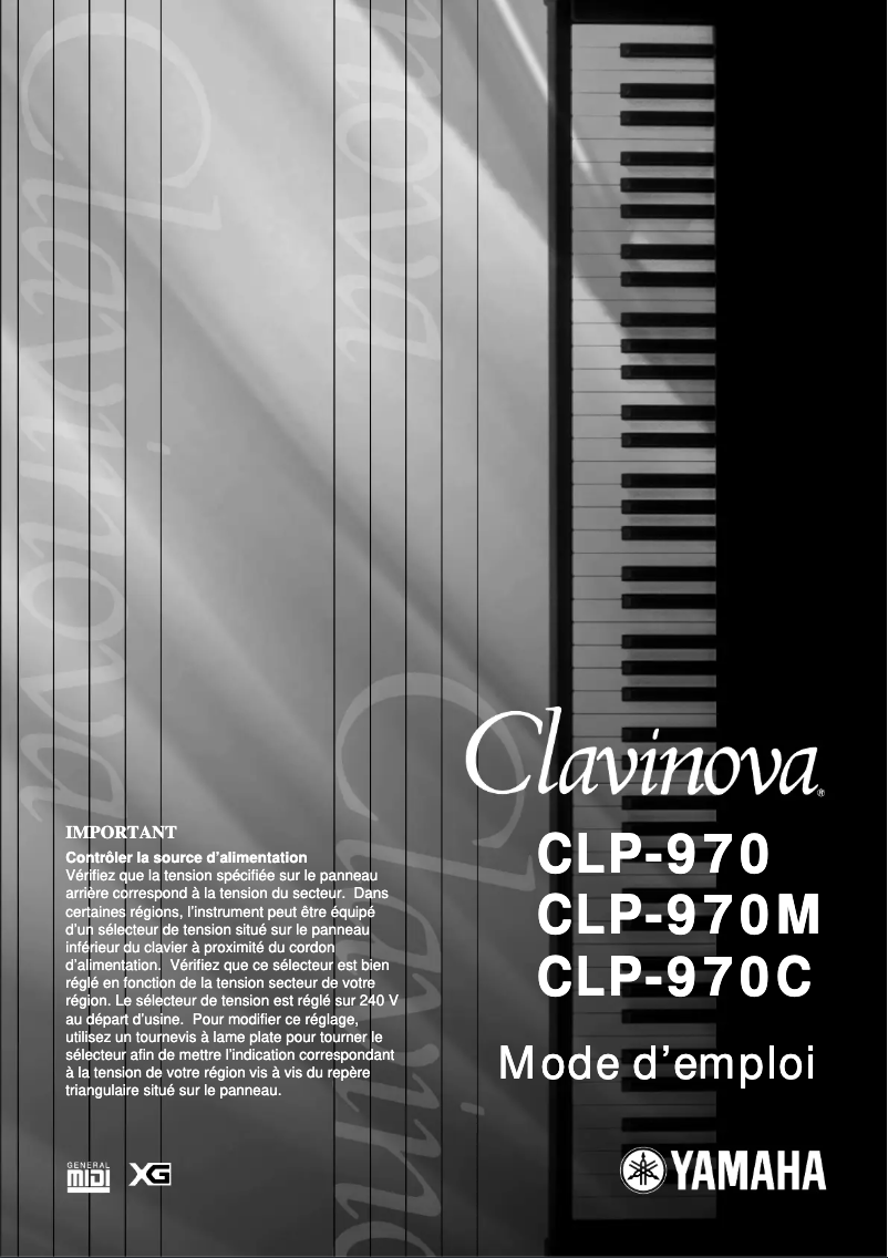 Página 1 del manual Manual de usuario Yamaha Clavinova CLP-970C