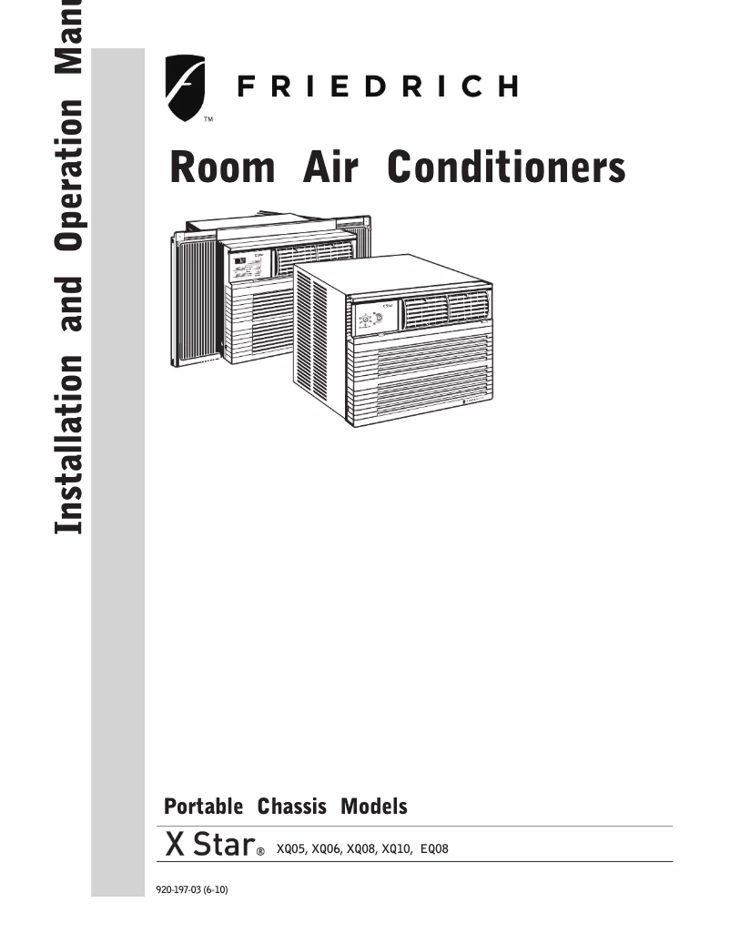 Página 1 del manual Manual de usuario Friedrich X-Star XQ06J10