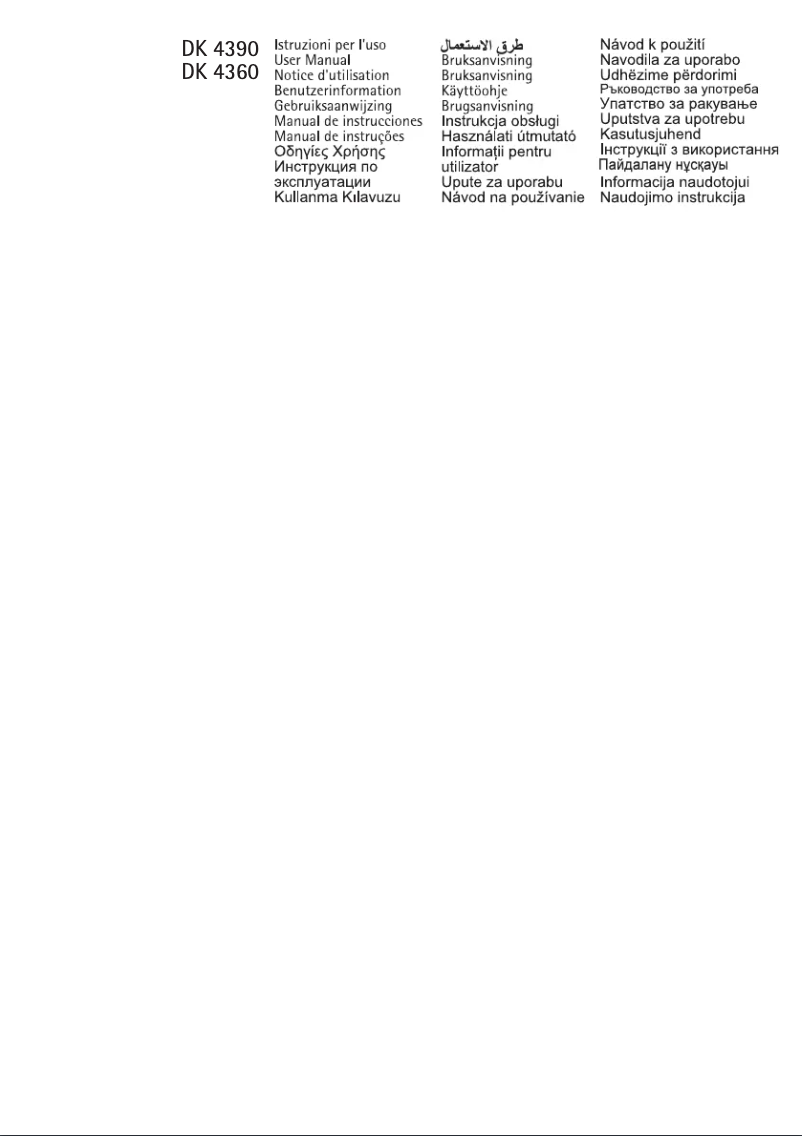 Imagen de la primera página del manual del dispositivo DK 4390