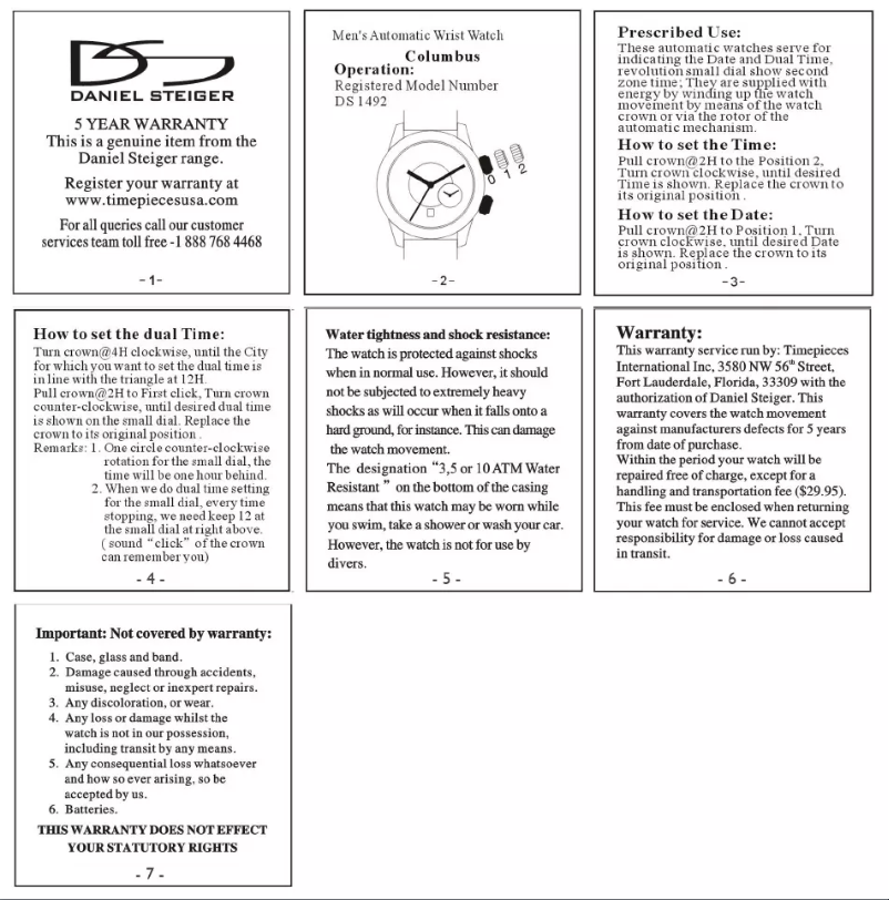 Imagen de la primera página del manual del dispositivo Columbus