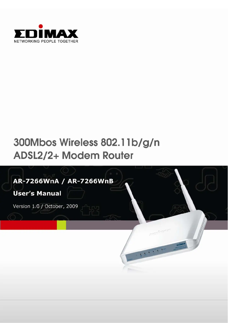 Imagen de la primera página del manual del dispositivo AR-7266WNA