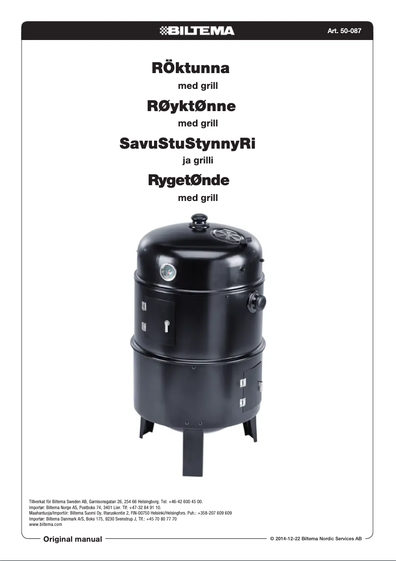 Página 1 del manual Manual de usuario Biltema 50-087