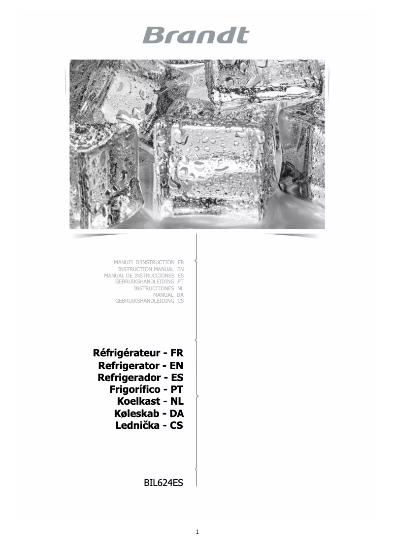 Imagen de la primera página del manual del dispositivo BIL624ES