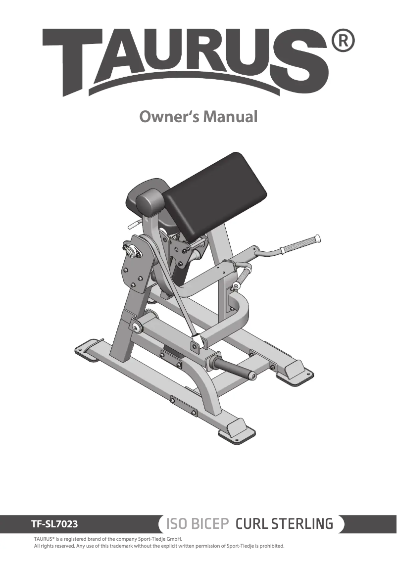 Página nº 1 - Manual de usuario Taurus Iso Bicep Curl Sterling