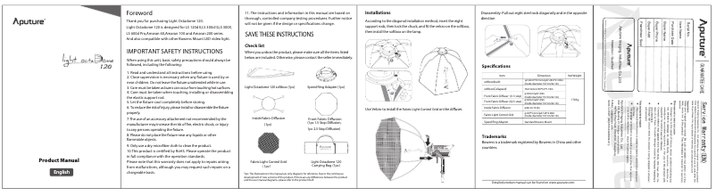 Página 1 del manual Manual de usuario Aputure Light Dome Mini III