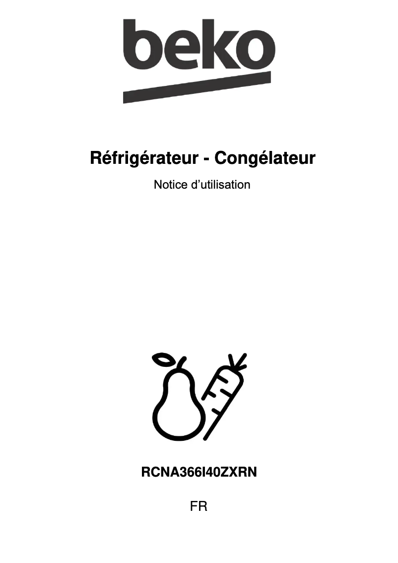 Imagen de la primera página del manual del dispositivo RCNA366I40ZXRN