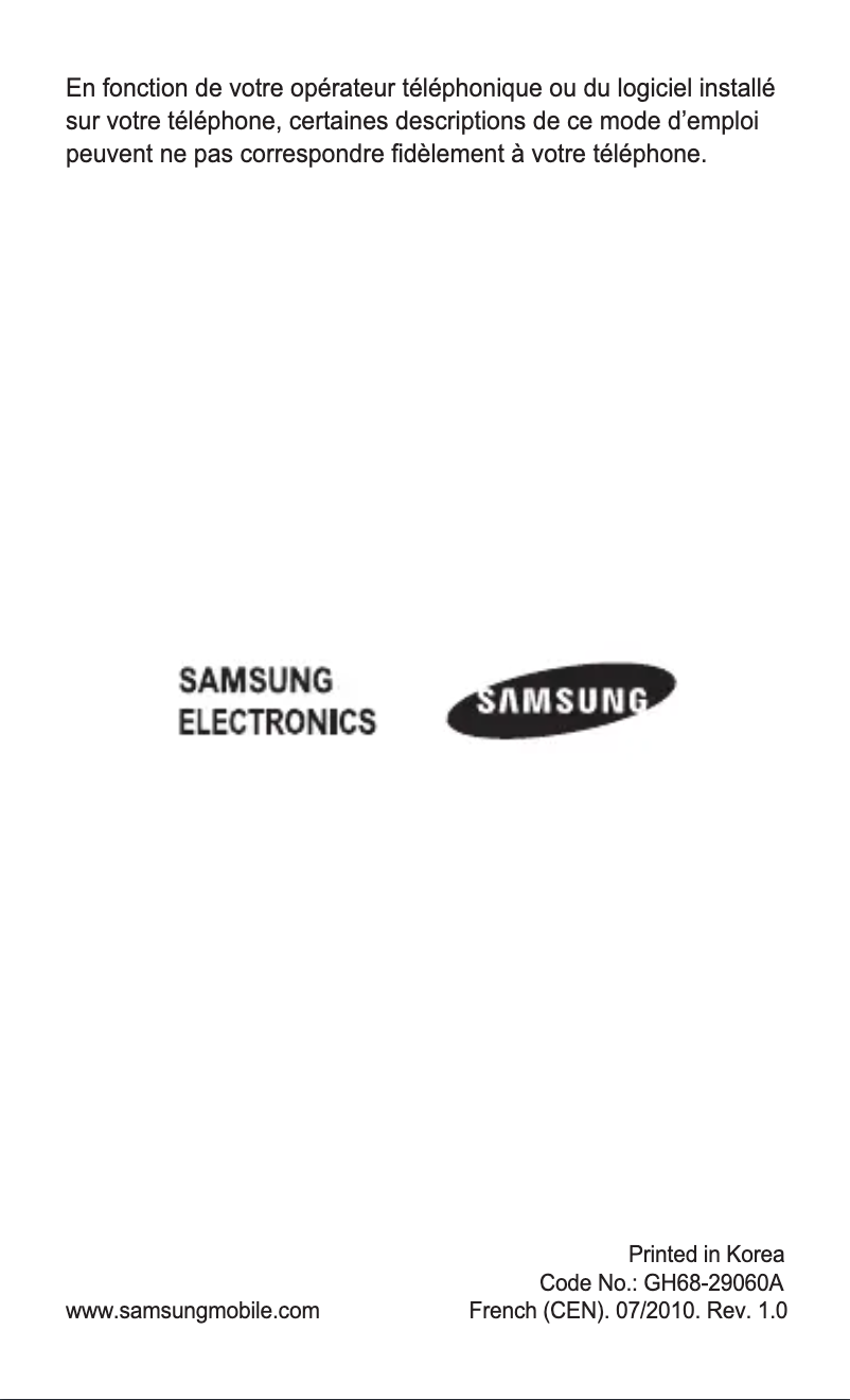 Página 1 del manual Manual de usuario Samsung GT-C3200