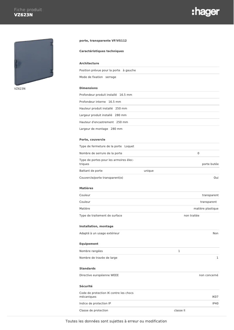 Imagen de la primera página del manual del dispositivo VZ623N