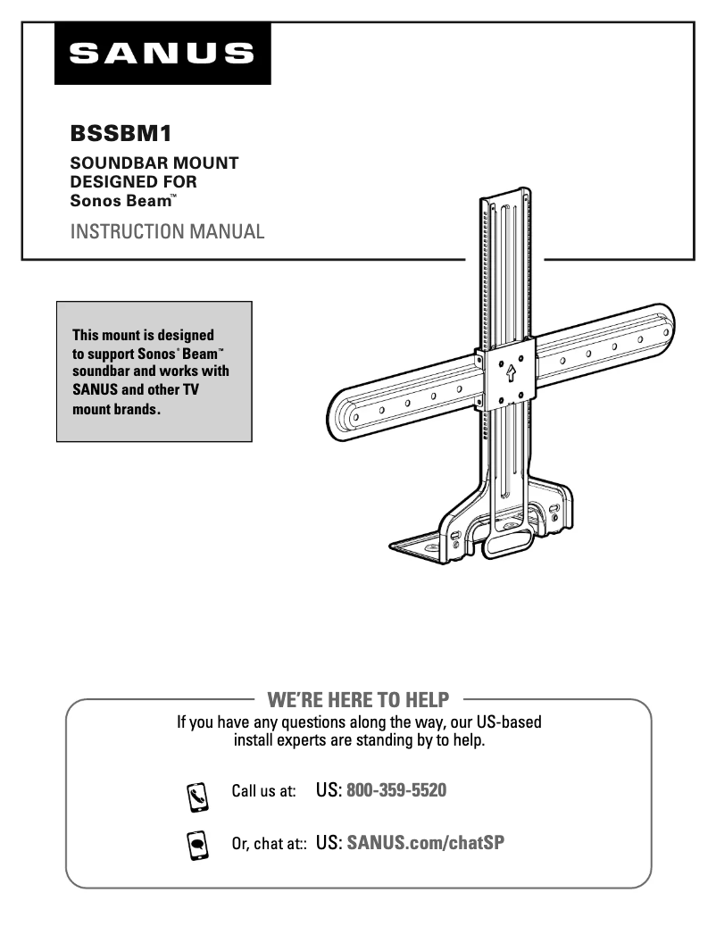 Página 1 del manual Manual de usuario Sanus BSSBM1