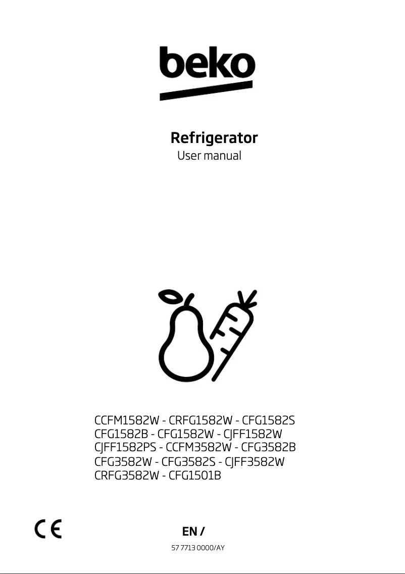 Página 1 del manual Manual de usuario Beko CJFF3582