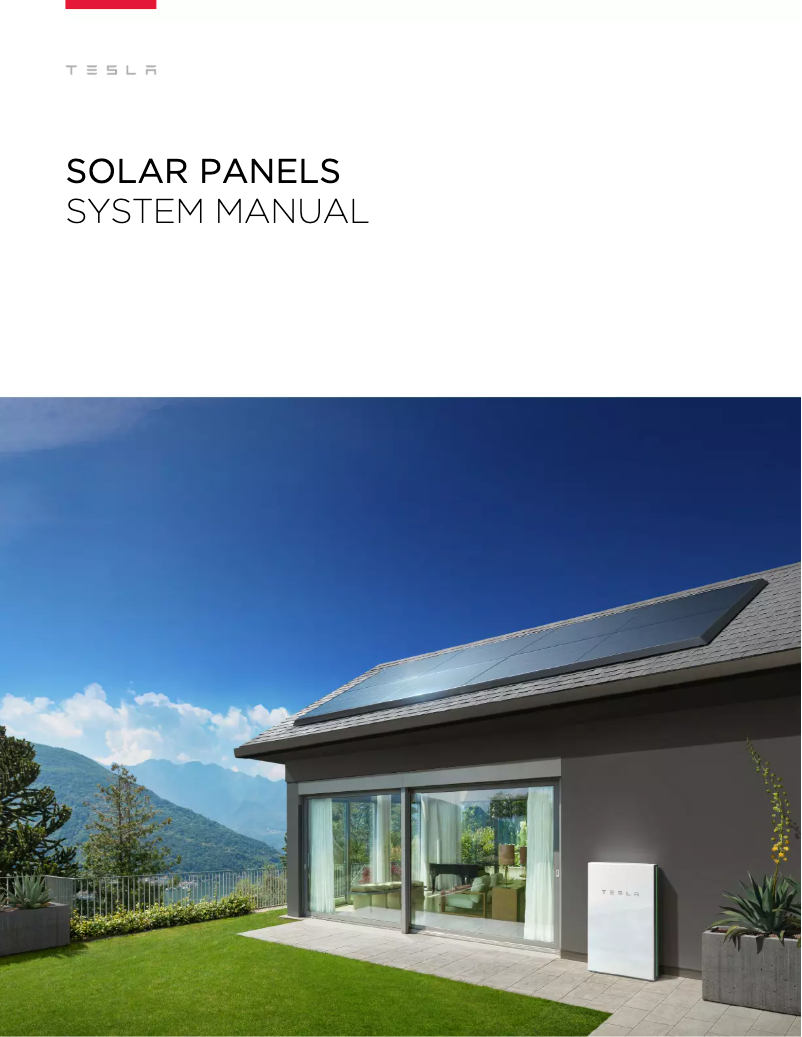 Imagen de la primera página del manual del dispositivo Solar Panels