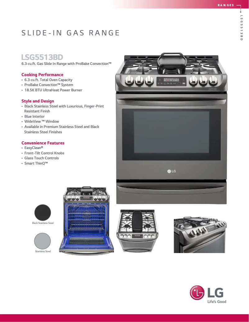 Imagen de la primera página del manual del dispositivo LSG5513BD