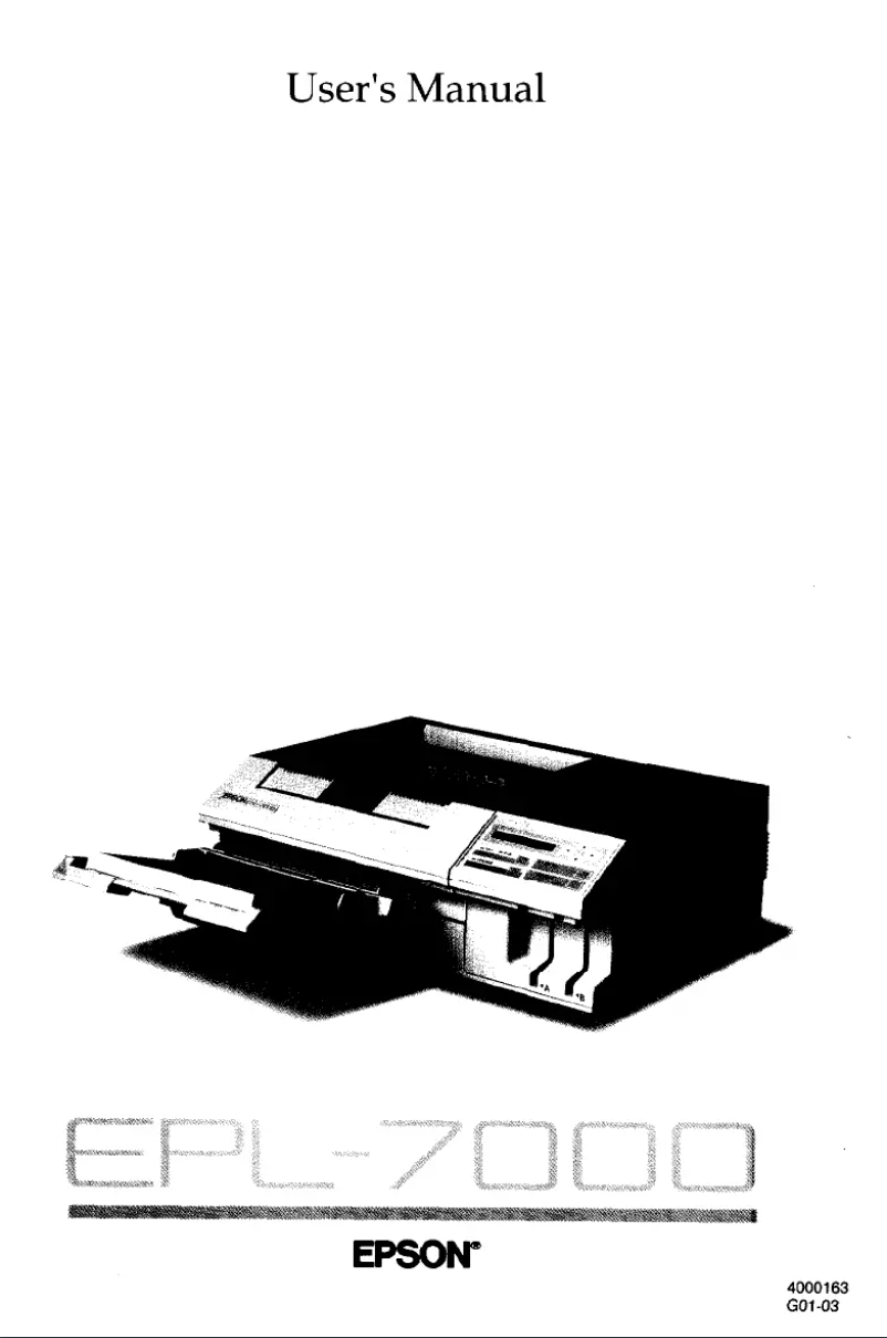Página 1 del manual Manual de usuario Epson EPL-7000