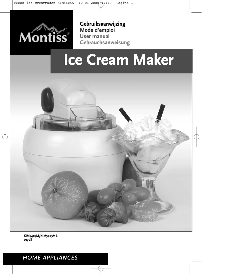 Imagen de la primera página del manual del dispositivo KIM405 M