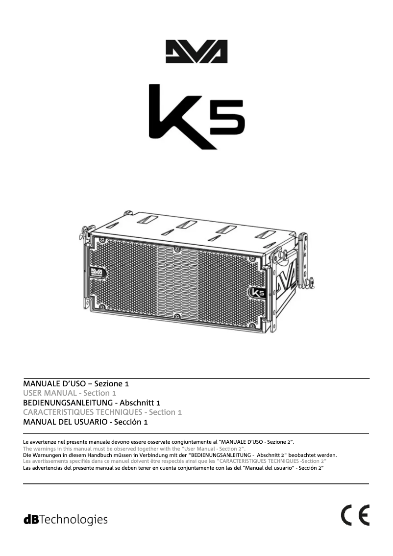 Imagen de la primera página del manual del dispositivo DVA K5